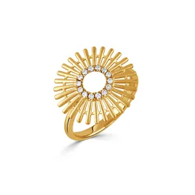 Doves by Doron Paloma 18kt Gold & Diamond Open Circle Ring