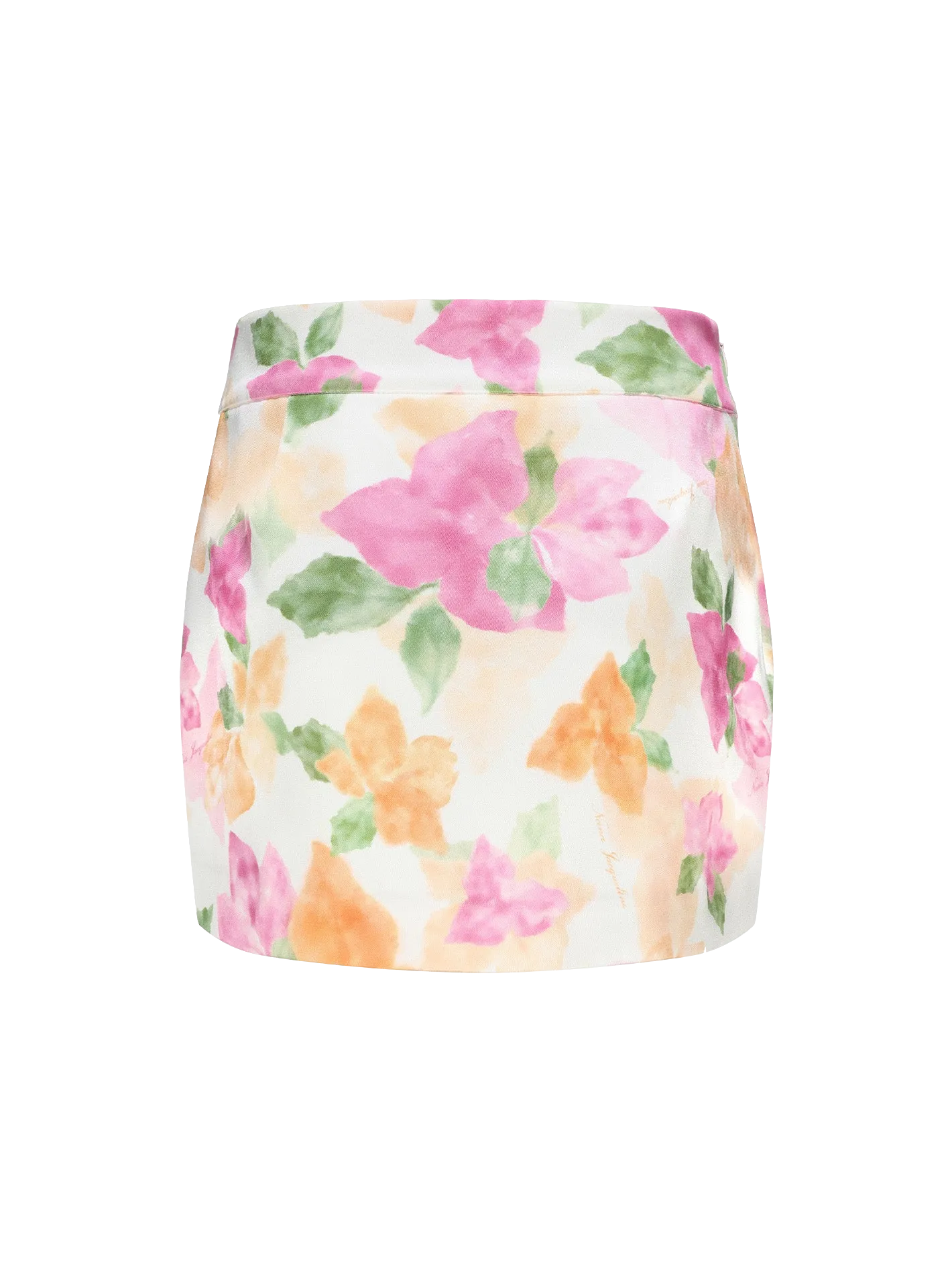 Emilia Satin Skirt (Floral)