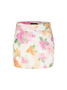 Emilia Satin Skirt (Floral)