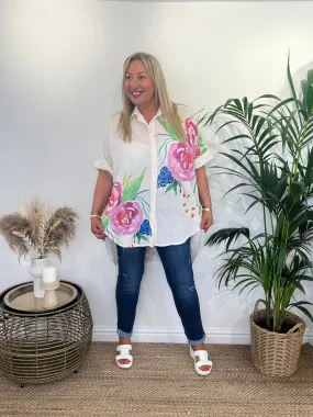 EMMA Embellished Floral Shirt