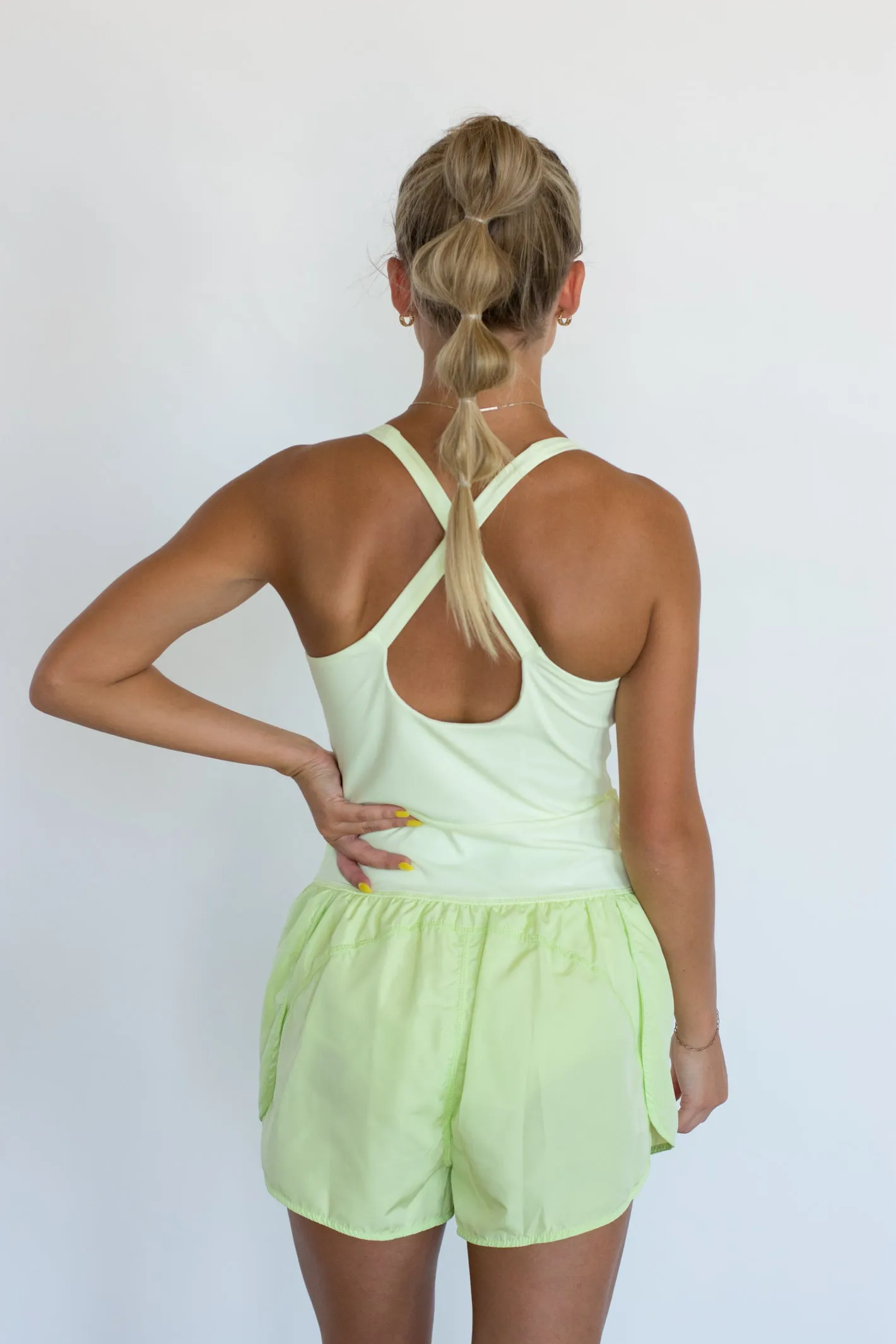 Everything I Need Lime Athletic Romper