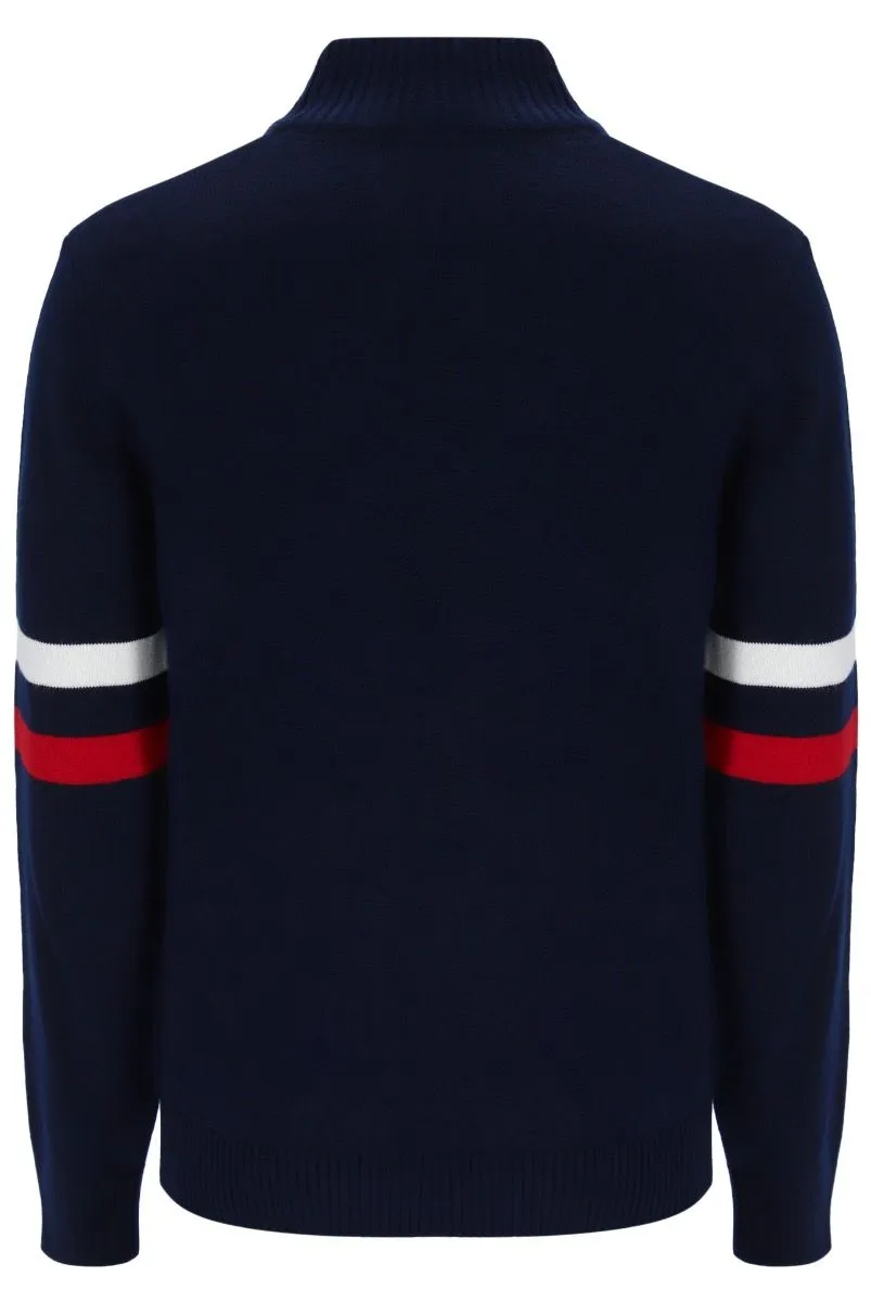 Fila Harrison Quarter Zip Jumper Navy/White/Red