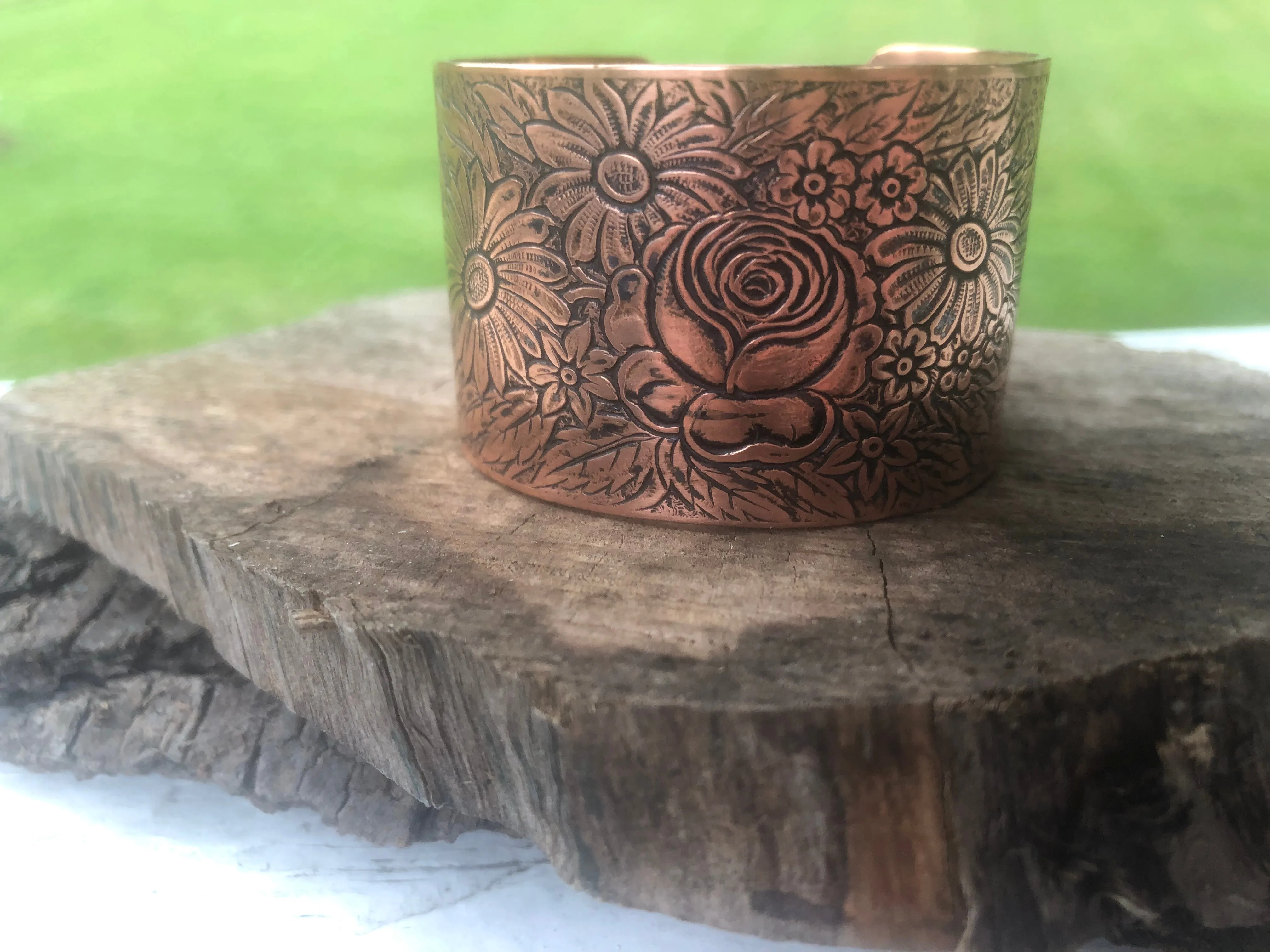 Floral Copper Cuff