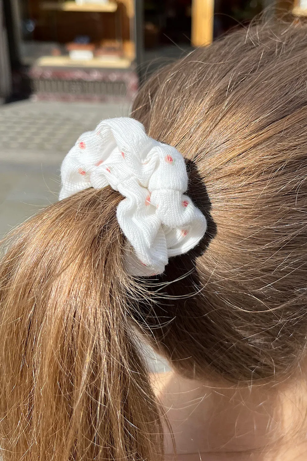 Floral Eyelet Scrunchie