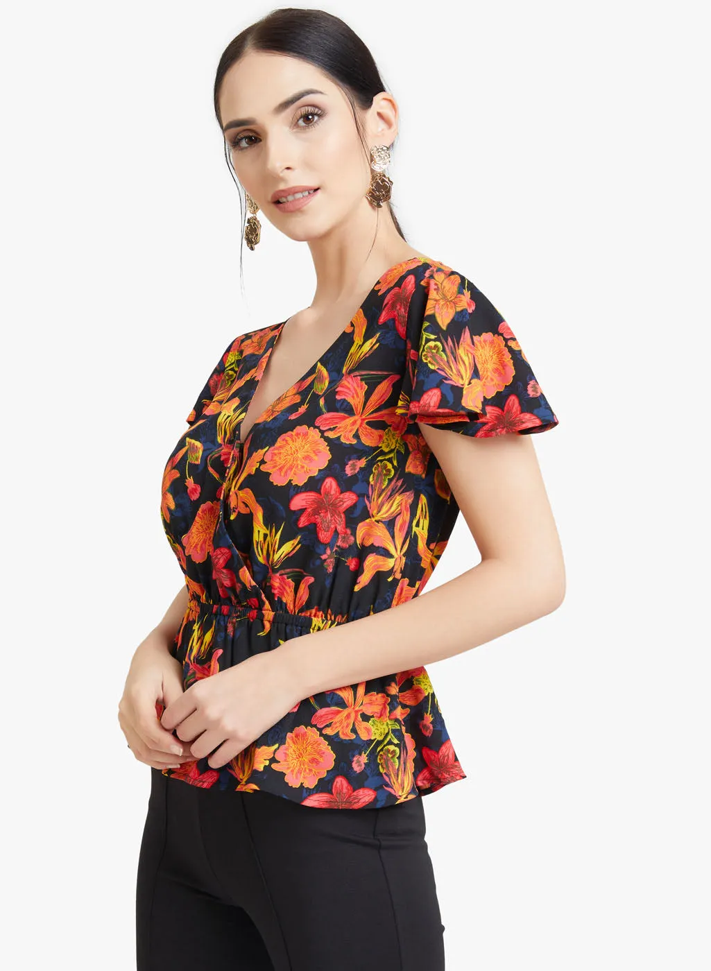 Floral Peplum Top