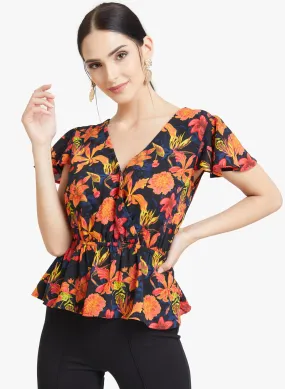 Floral Peplum Top