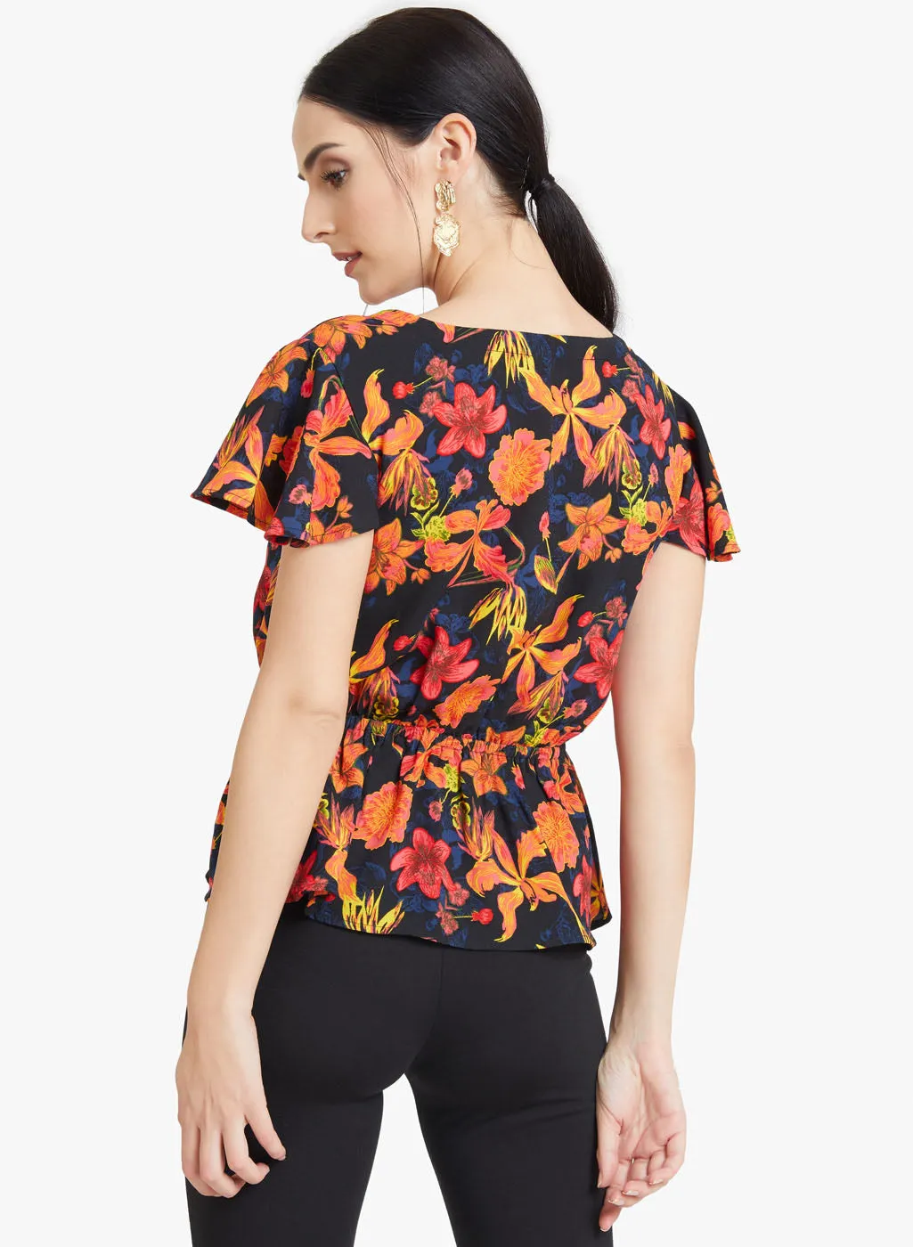 Floral Peplum Top