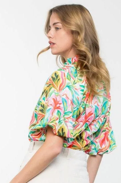 Floral Puff Blouse