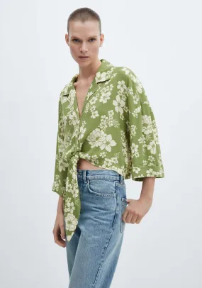 Floral shirt with knot