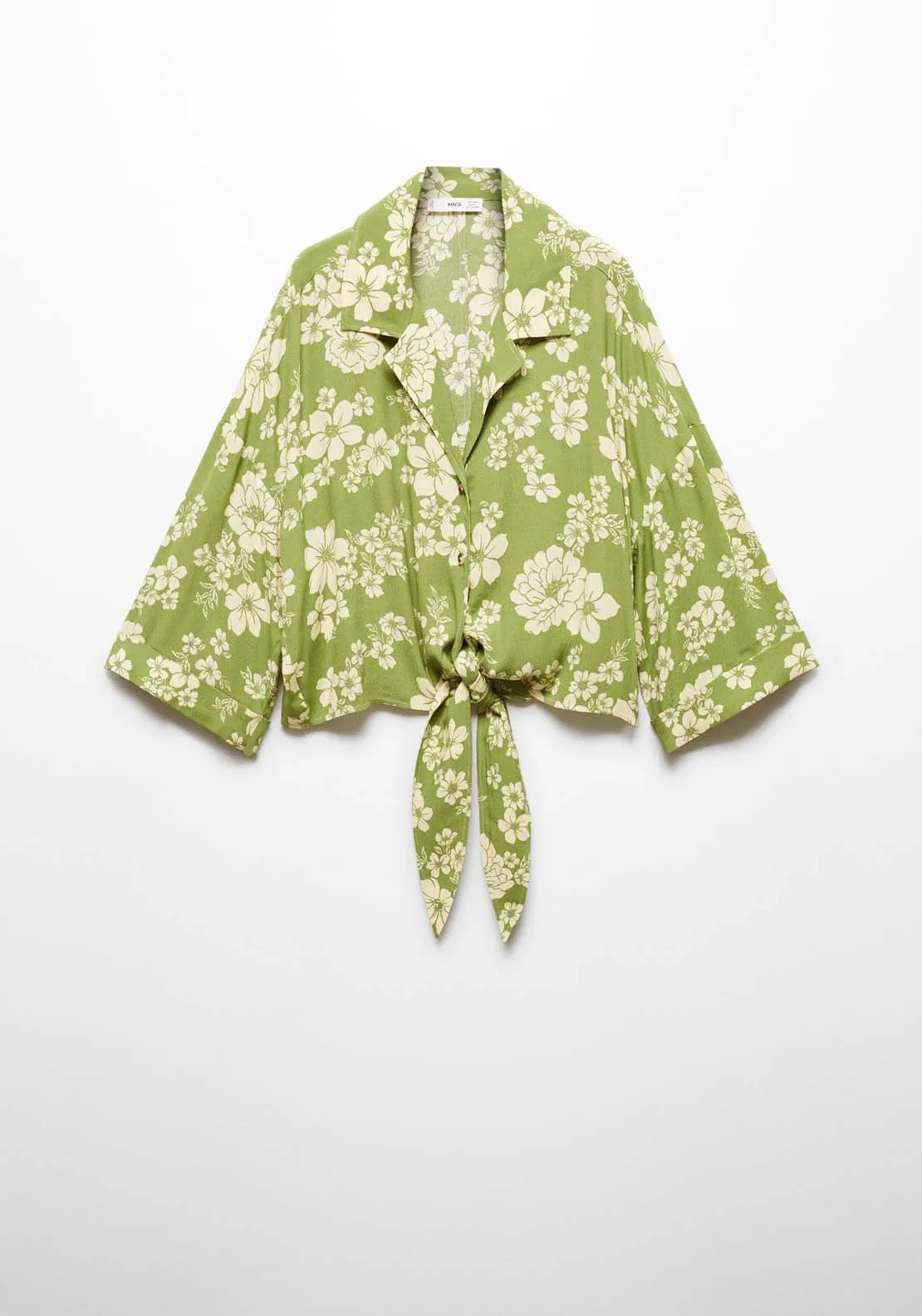 Floral shirt with knot