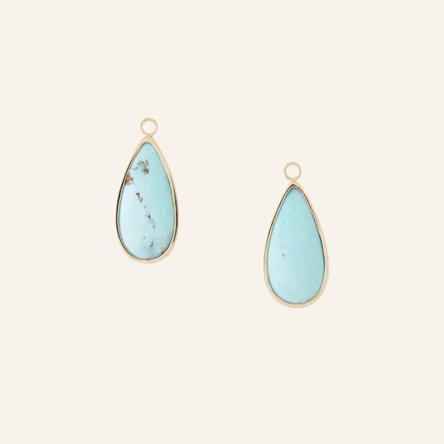 Golden Hill Turquoise Elongated Teardrop Drops