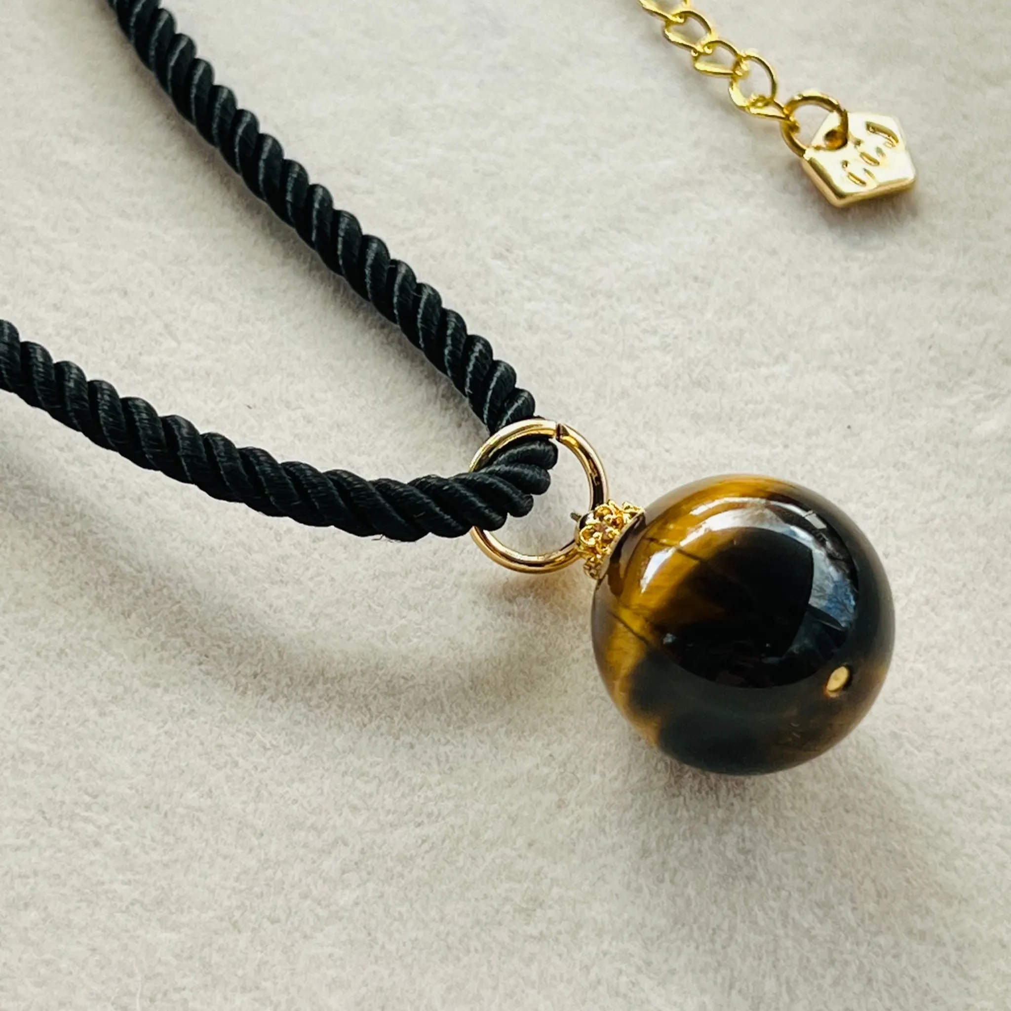 Golden Tigereye Silk Twist Necklace