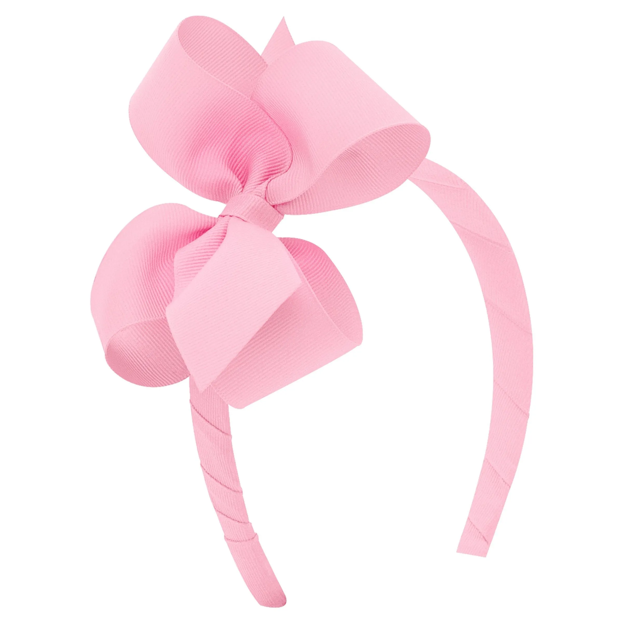 Grosgrain Bow Headband - Pearl Pink