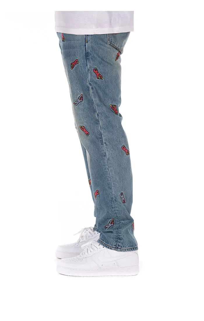 IceCream All Caps Denim - Strawberry Fit