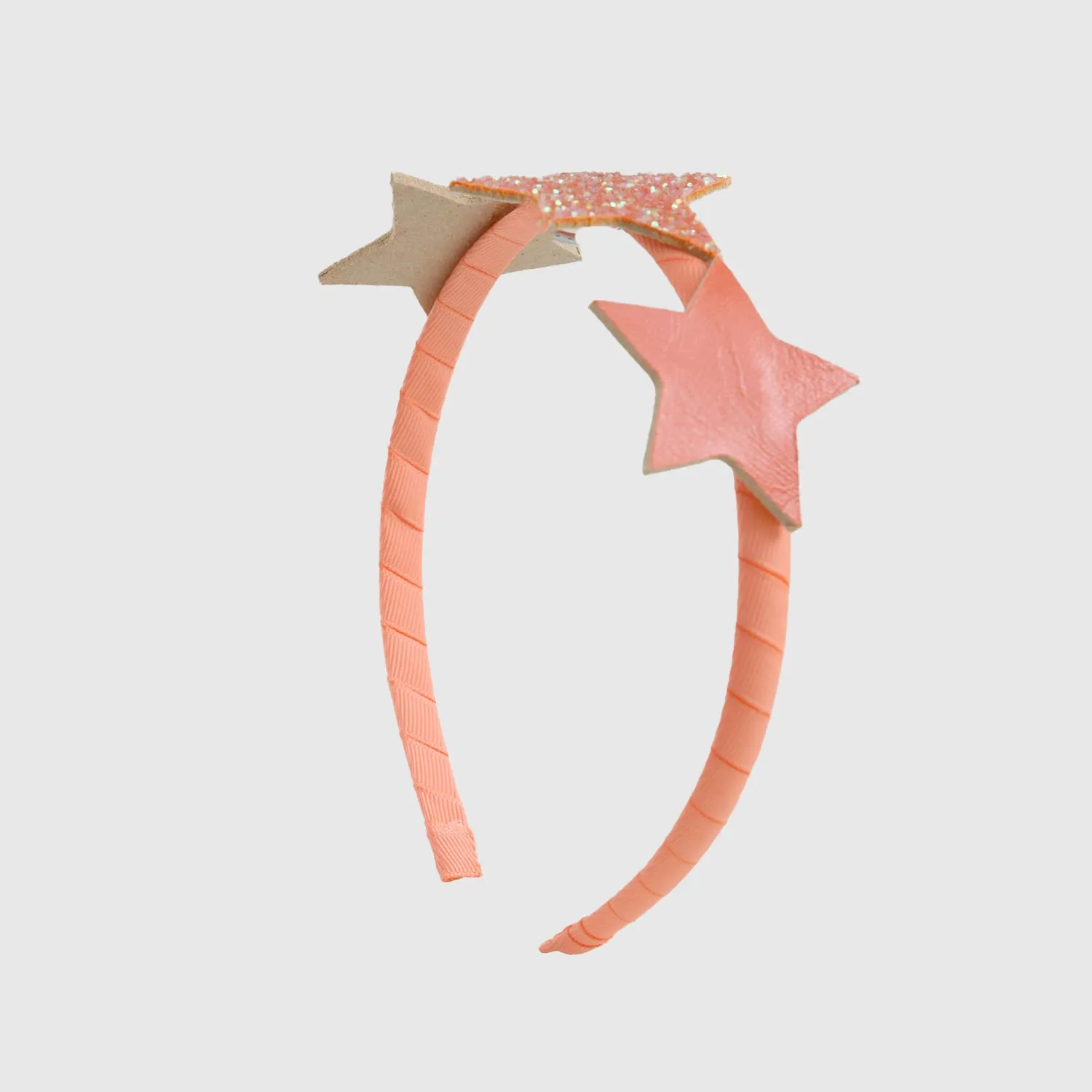 Illytrilly Orange Headband For Girls With Stars