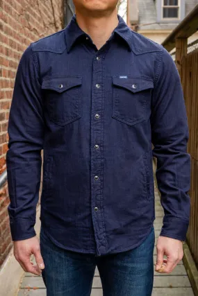 Iron Heart IHSH-347-IND 10oz Double Cloth Denim CPO Shirt - Indigo