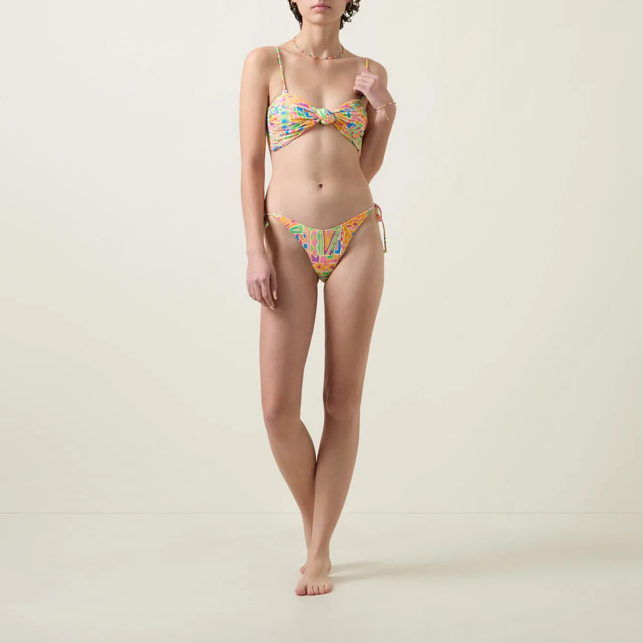 ITS NOW COOL Coogee 90s Tie-Up Bikini Bottoms - COO Coogee Multi Print