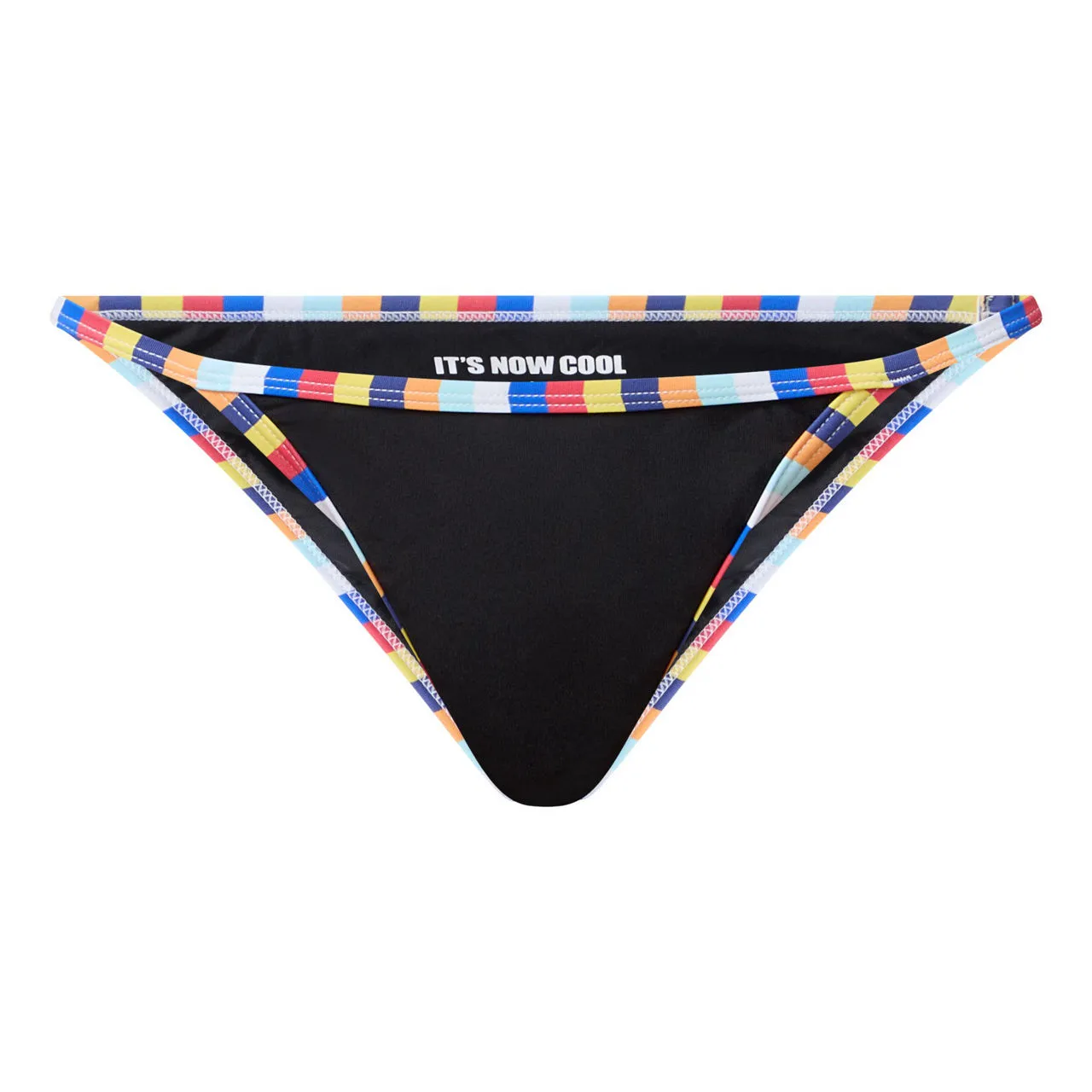 ITS NOW COOL Tallow Duo String Bikini Bottoms - Black