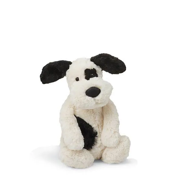 Jellycat Bashful Black + Cream Puppy - Small