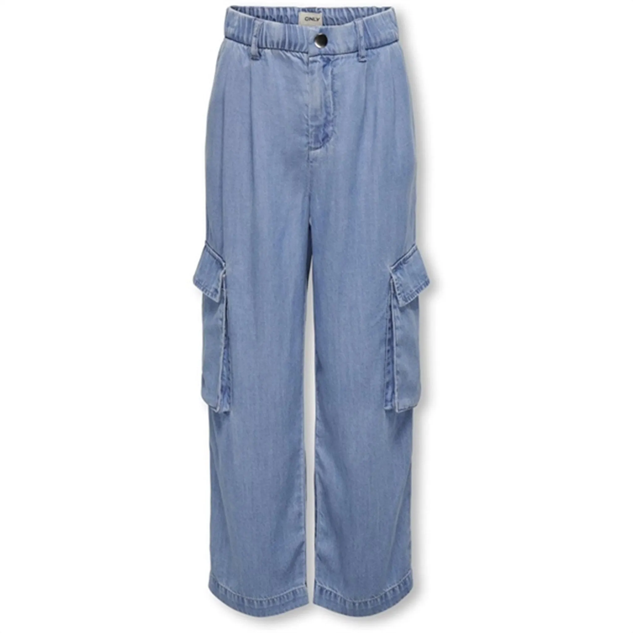 Kids ONLY Medium Blue Denim Safari Cargo Wide Denim Pants