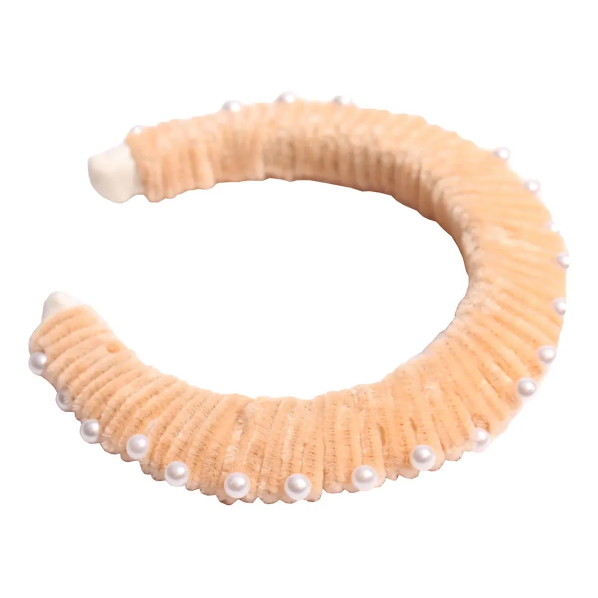 Kids Tia Cibani Gwenn Chennille Oversized Headband - Opal Cream