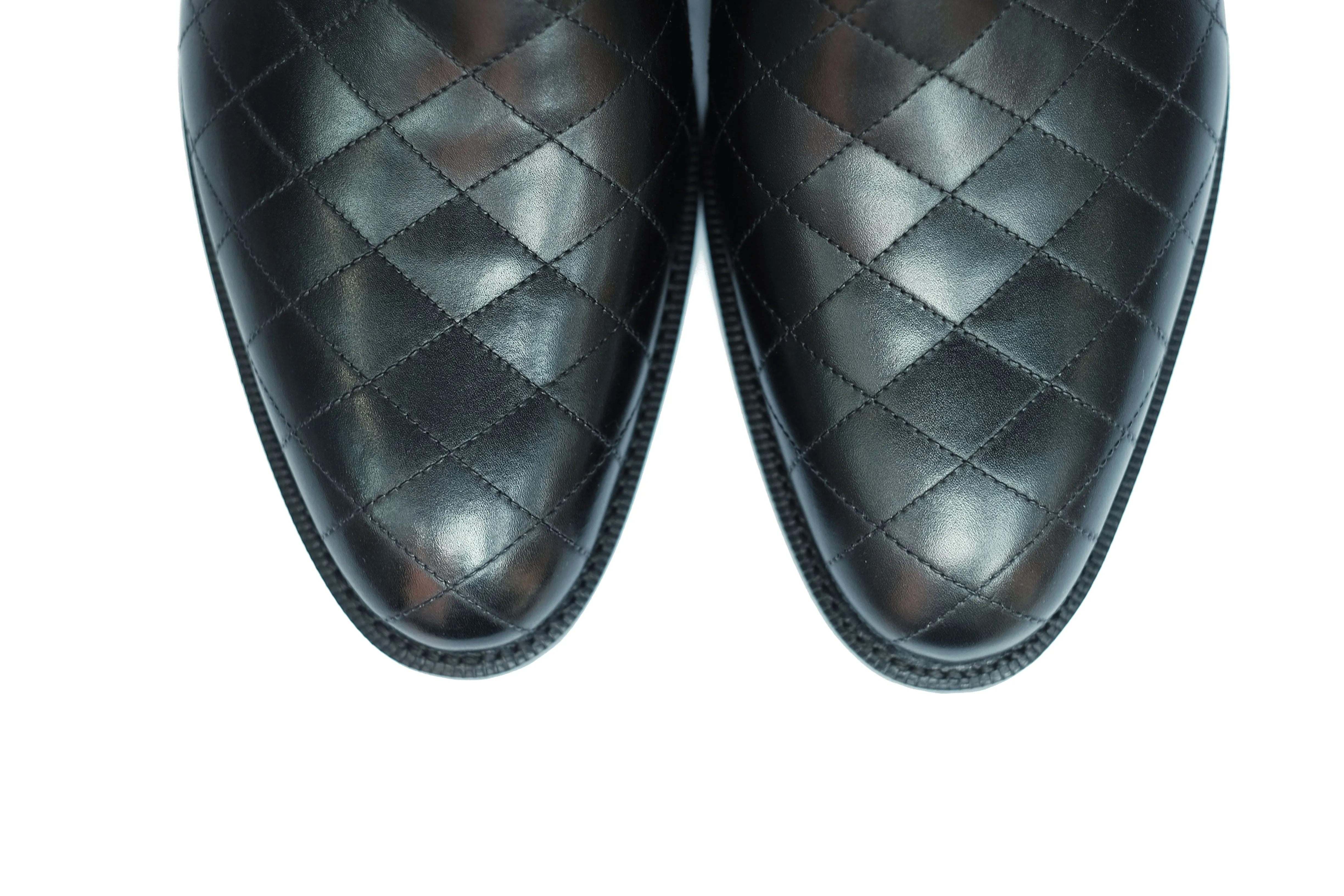 Laurelhurst II - MTO - Quilted Black Calf - TMG Last - Single Leather Sole