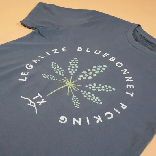 Legalize Bluebonnet Picking T-Shirt - Faded Indigo