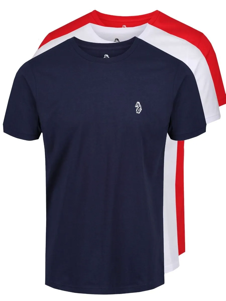 Luke 1977 Essentials Johnys Sport 3-Pack T-Shirt Red/White/Navy