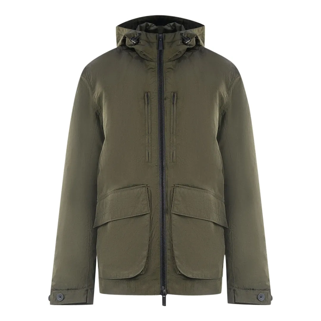 Lyle & Scott Plain Hooded Green Jacket