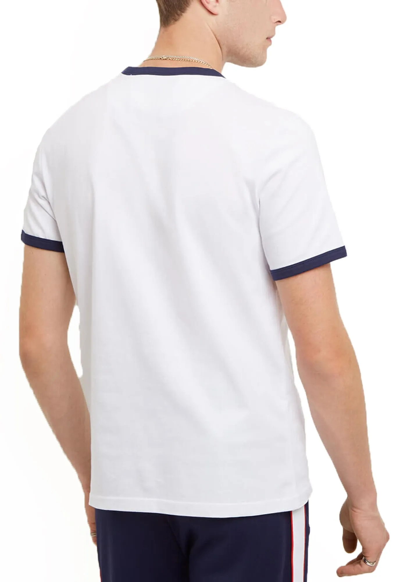 Lyle & Scott Ringer Crew Neck T-Shirt White/Navy