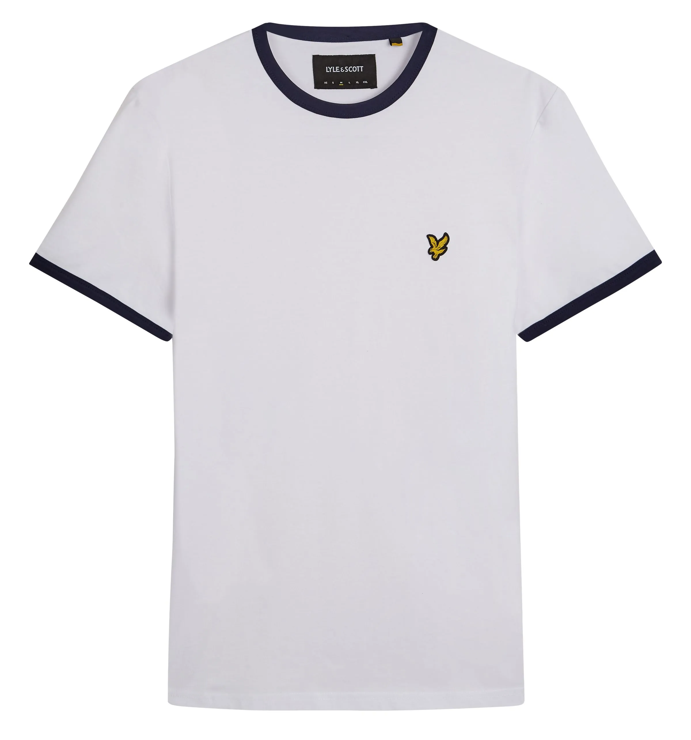 Lyle & Scott Ringer Crew Neck T-Shirt White/Navy