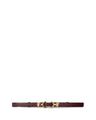 Maje Amor Croc Embossed Belt