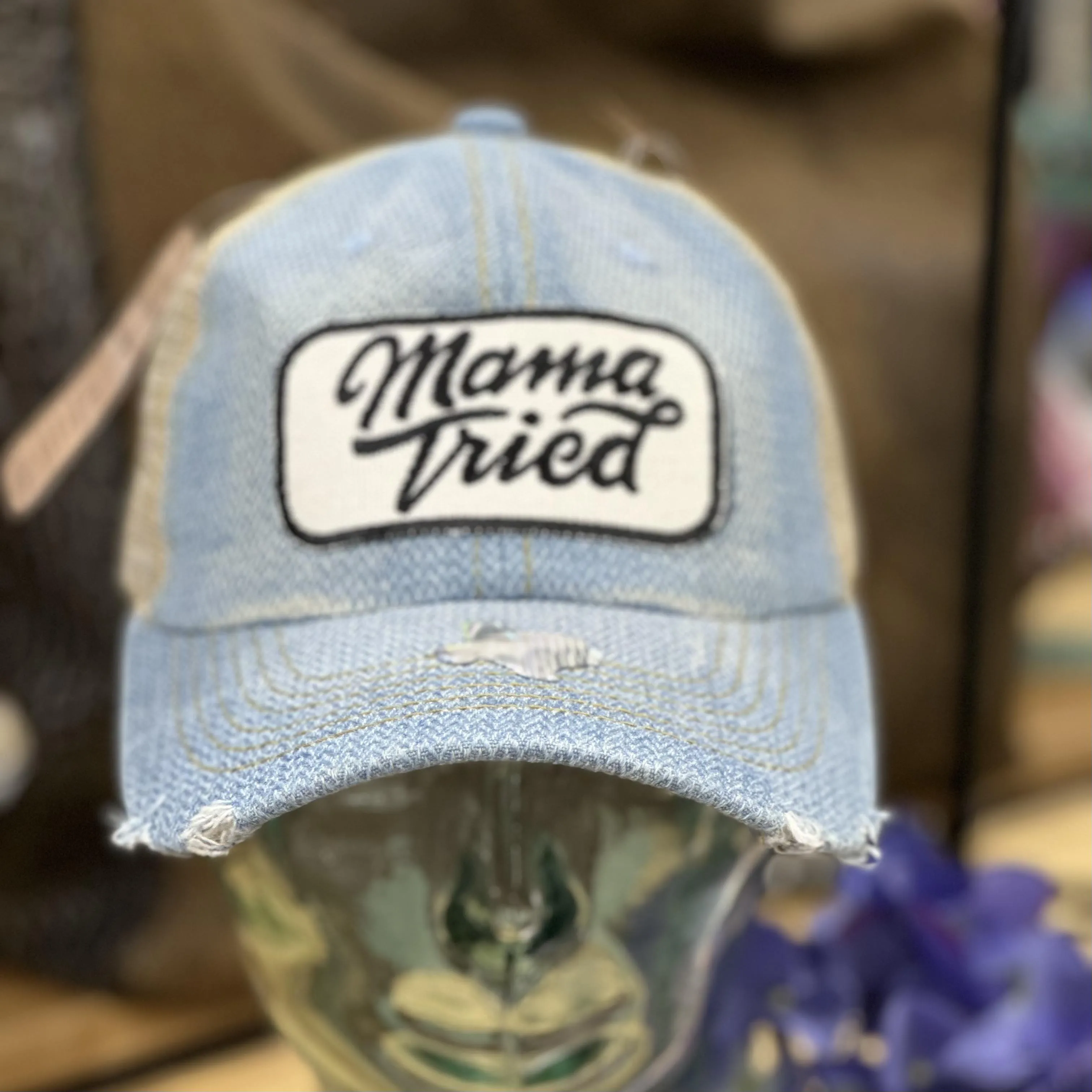 Mama Tried Blue Brim Hat