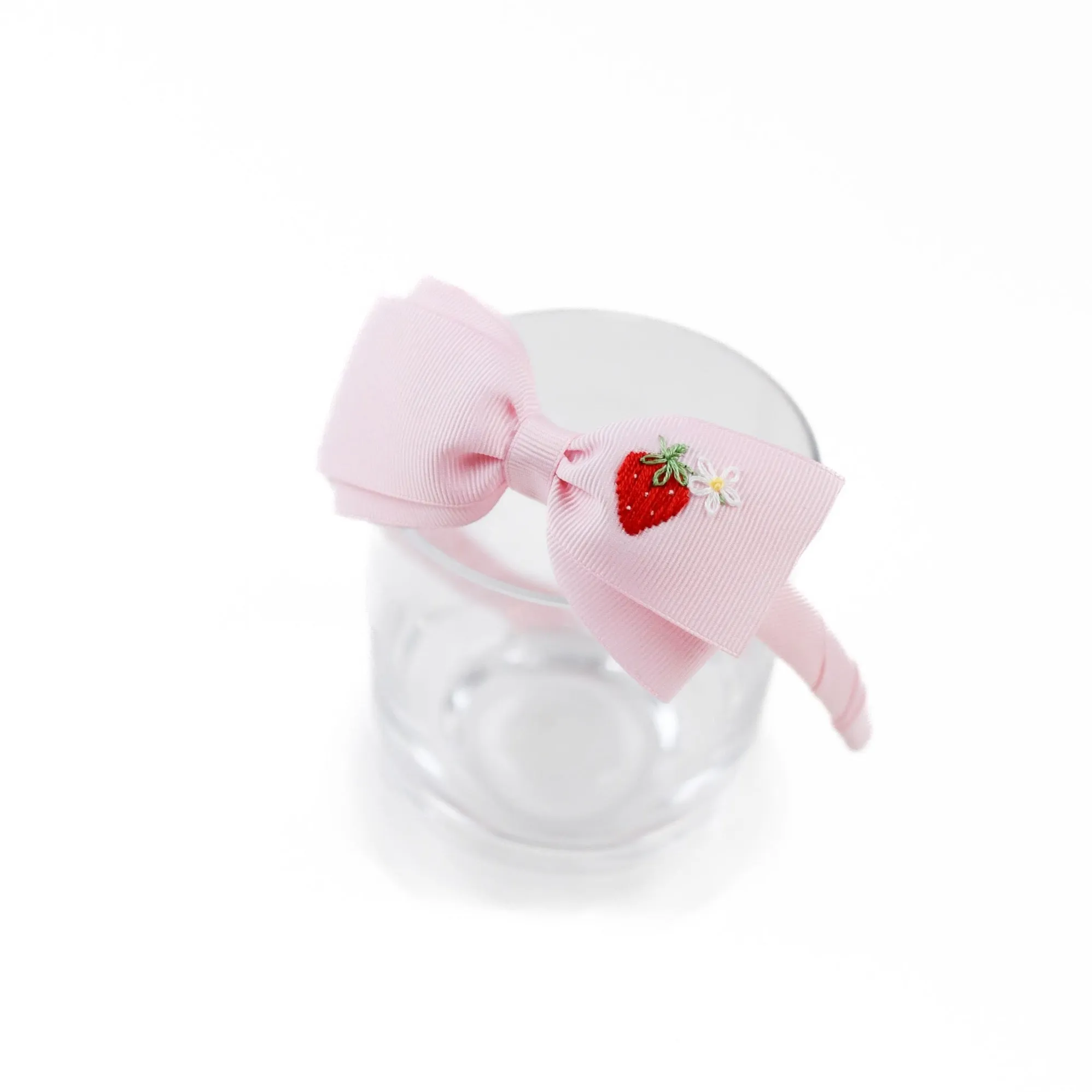 Medium Strawberry Headband - Pale Pink