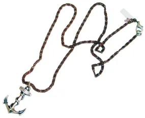 Mens anchor necklace