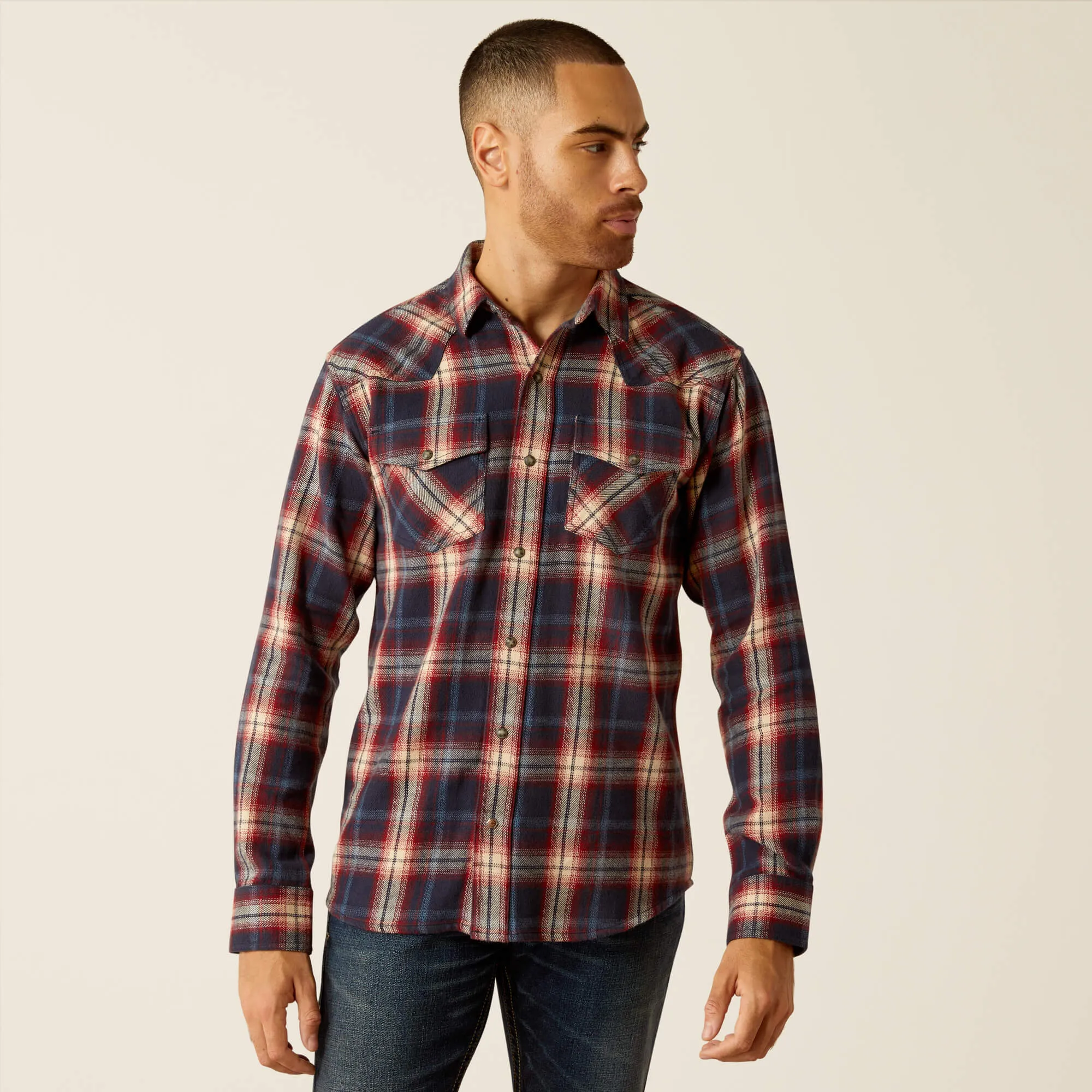 Men's Ariat Hardy Retro Fit Snap Front Shirt #10052321X