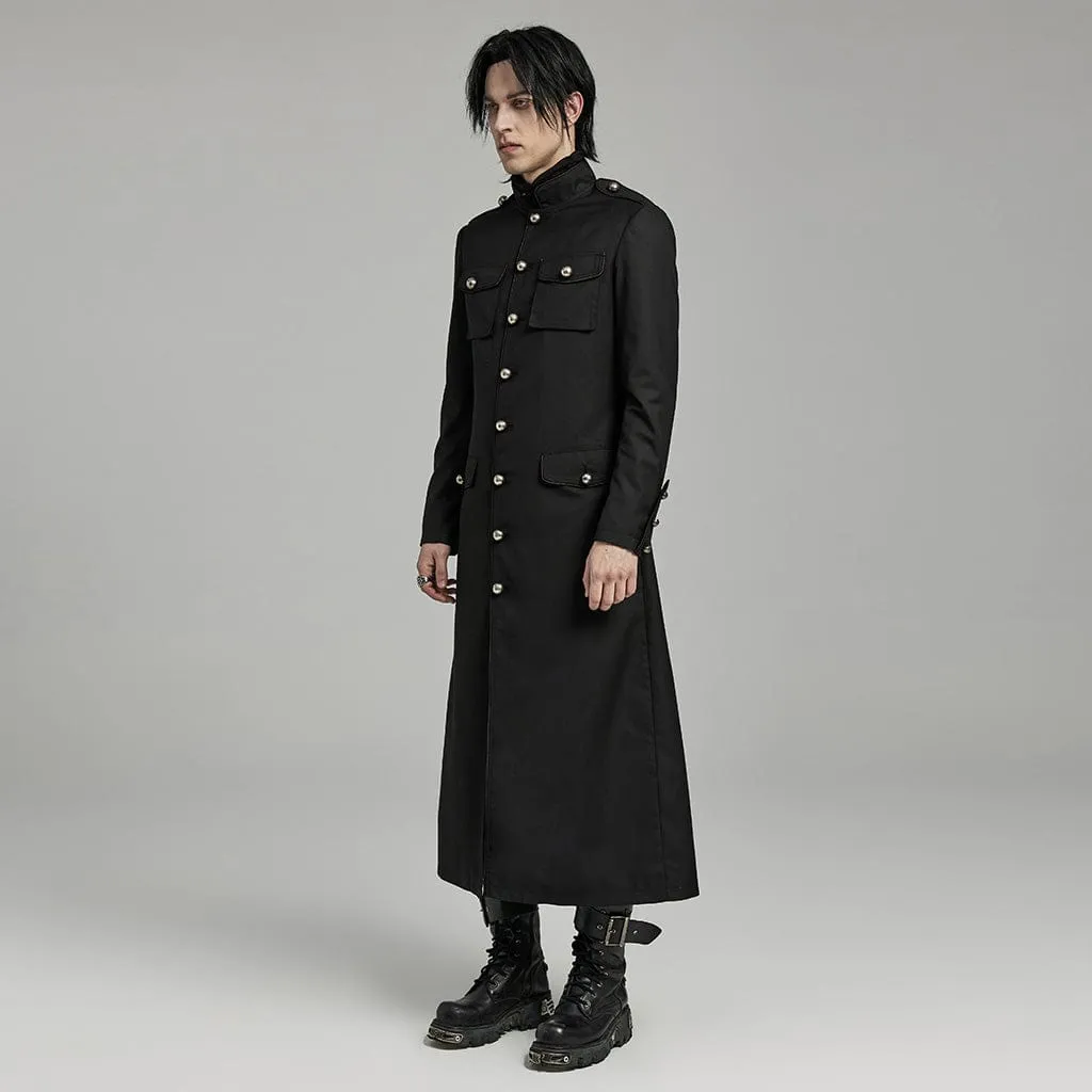 Men's Gothic Stand Collar Big-pocket Coat