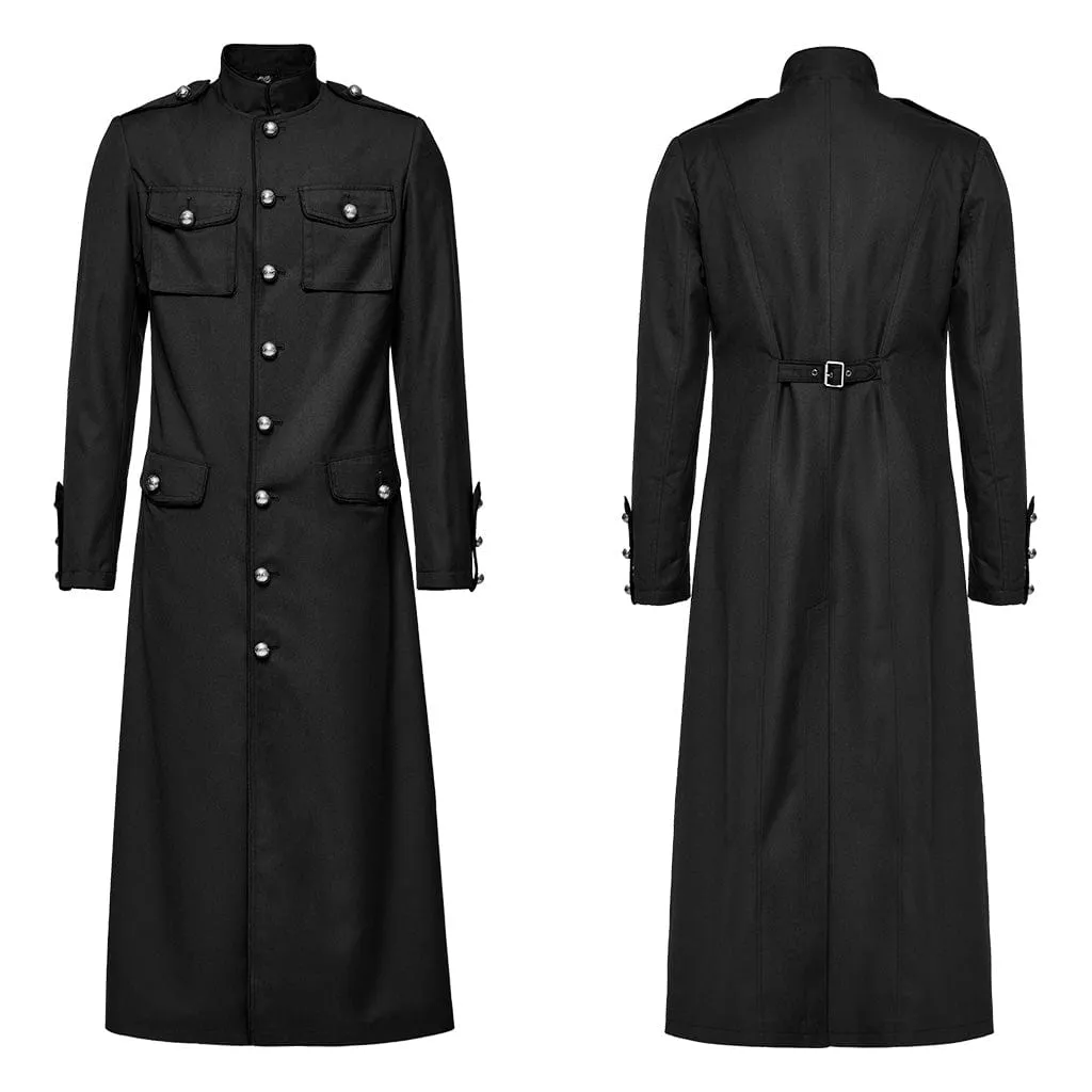 Men's Gothic Stand Collar Big-pocket Coat