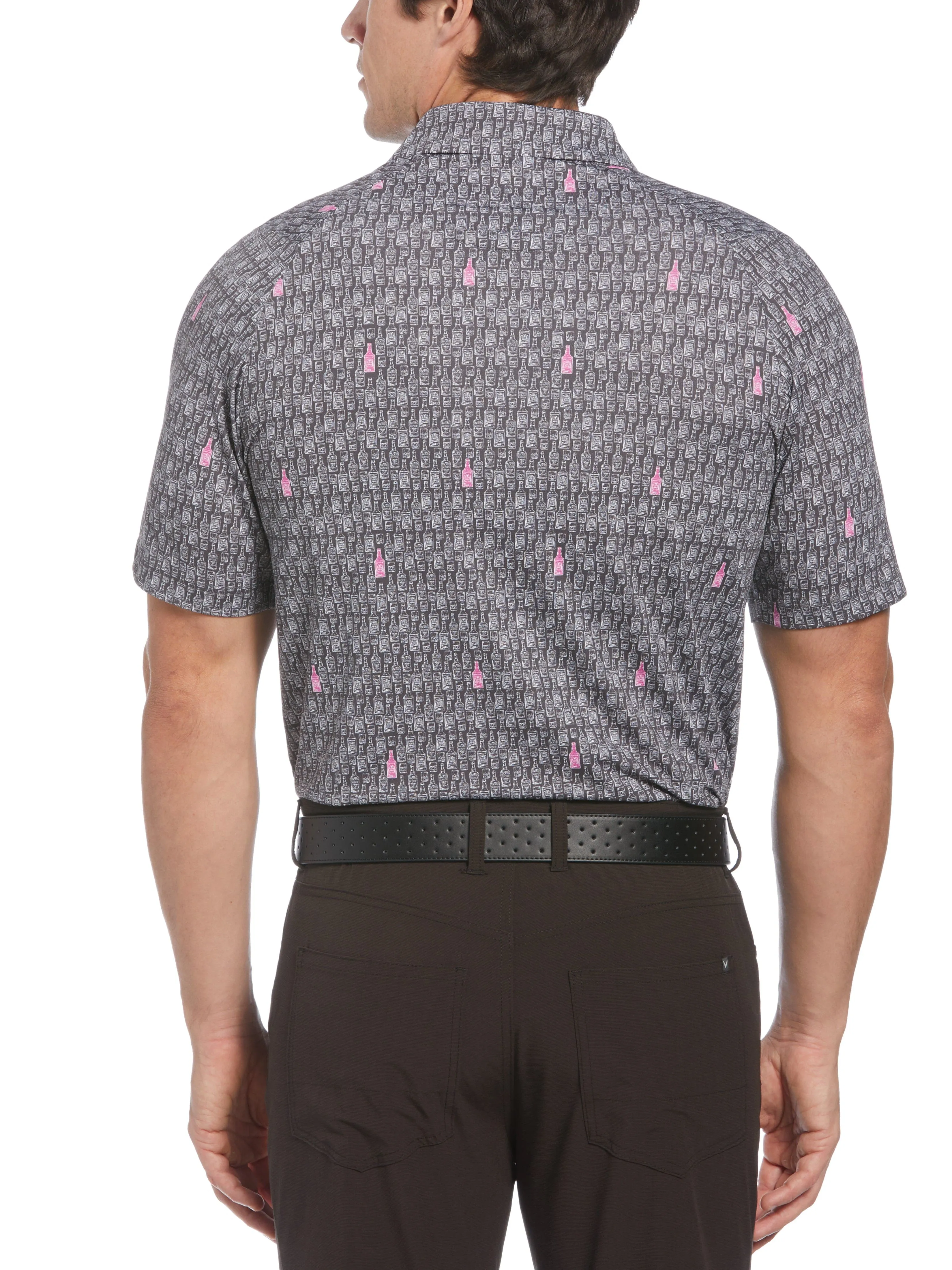 Mens Scotch Novelty Print Golf Polo