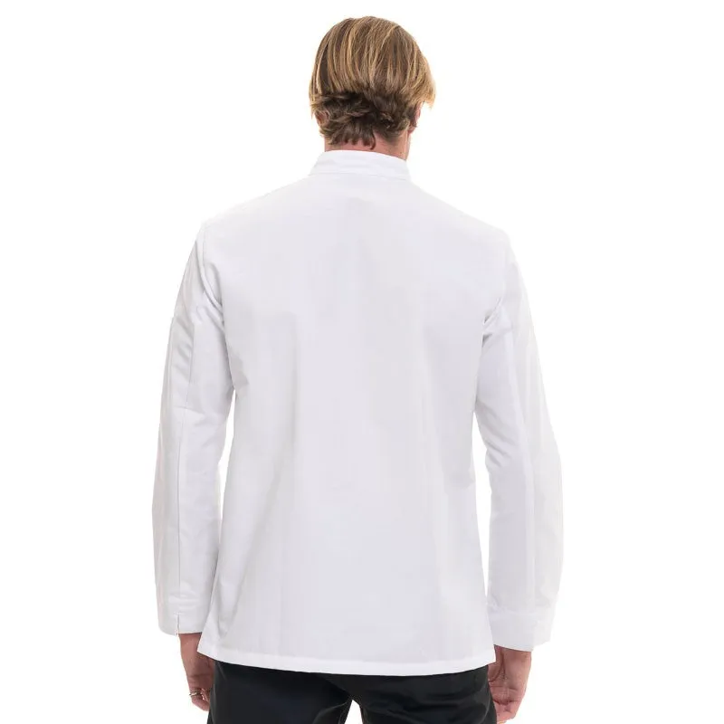 Men's  White Long Sleeve kitchen Coat ASPIN - ROBUR