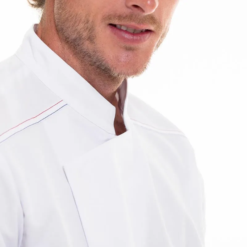 Men's  White Long Sleeve kitchen Coat ASPIN - ROBUR