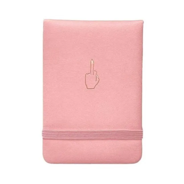 Middle Finger Pocket Journal in Pink by Golden Gems