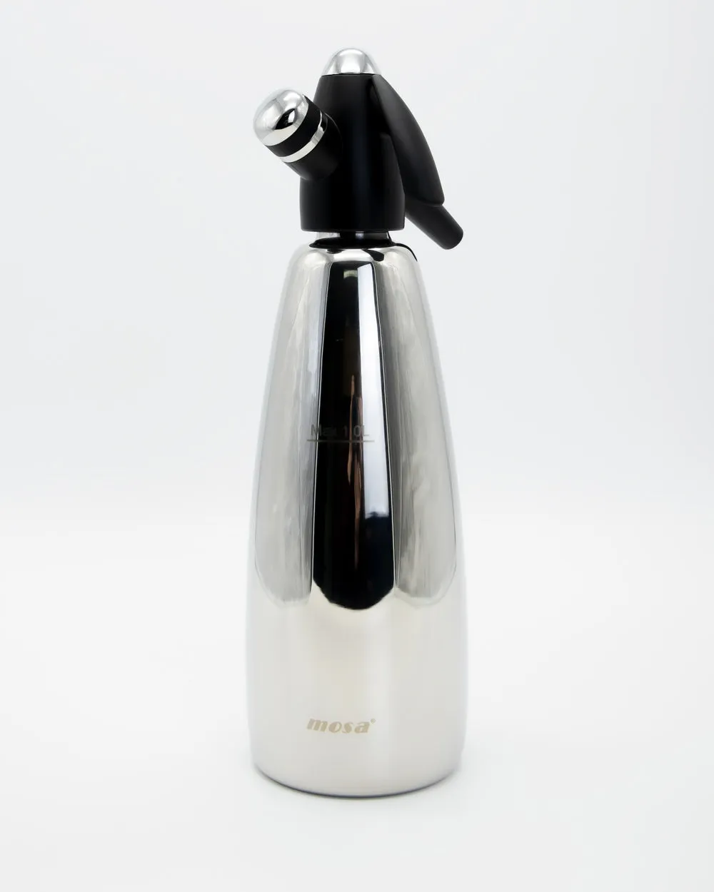 Mosa Classic Soda Siphon Stainless Steel 1 Litre - Black