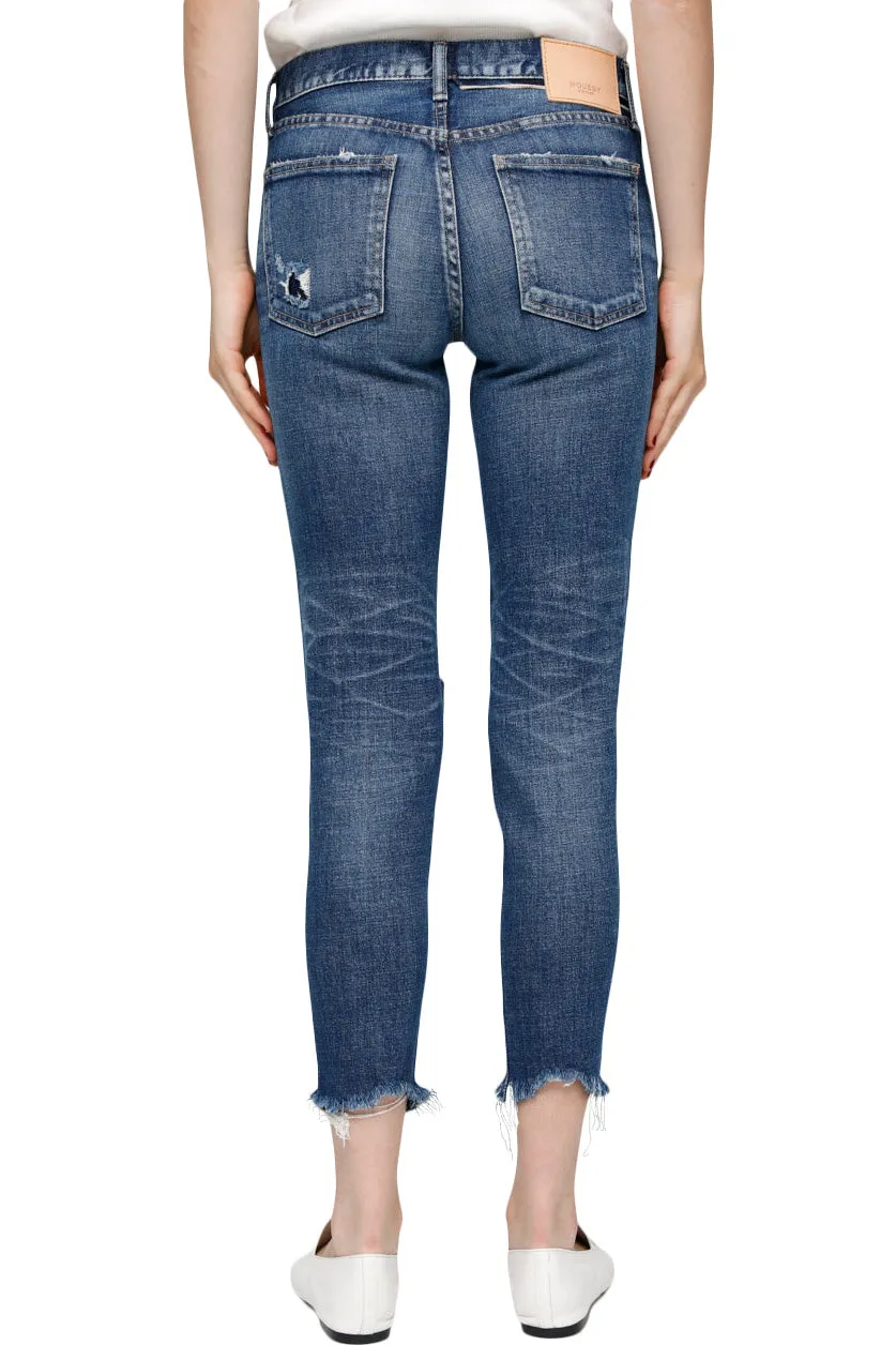 Moussy Denim Ingraham Skinny Jeans in Dark Blue