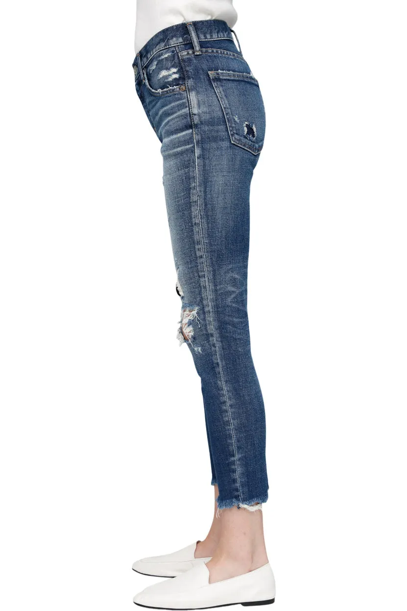 Moussy Denim Ingraham Skinny Jeans in Dark Blue