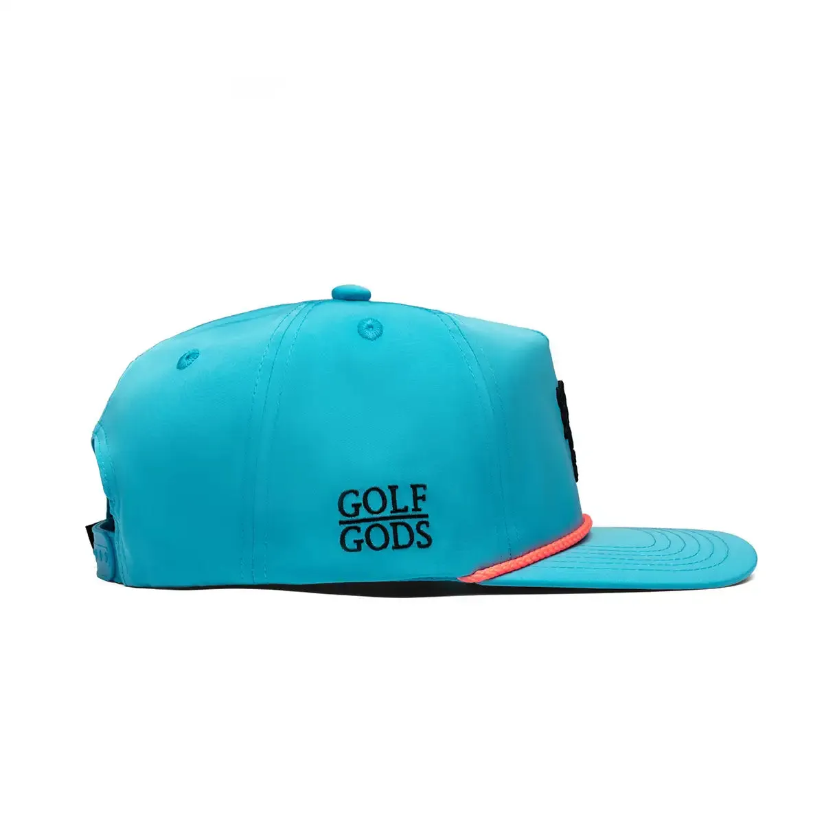 Neon Blue Golf Gods Script Snapback Golf Rope Hat