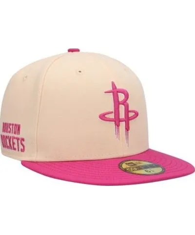 New Era Men's NBA Orange/Pink Houston Rockets Passion Mango 59FIFTY Fitted Hat