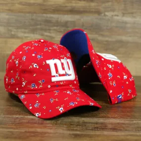 New York Giants Ladies Floral Bloom Micro Flower Pattern 9Twenty Dad Hat | Womens Floral Giants Hat