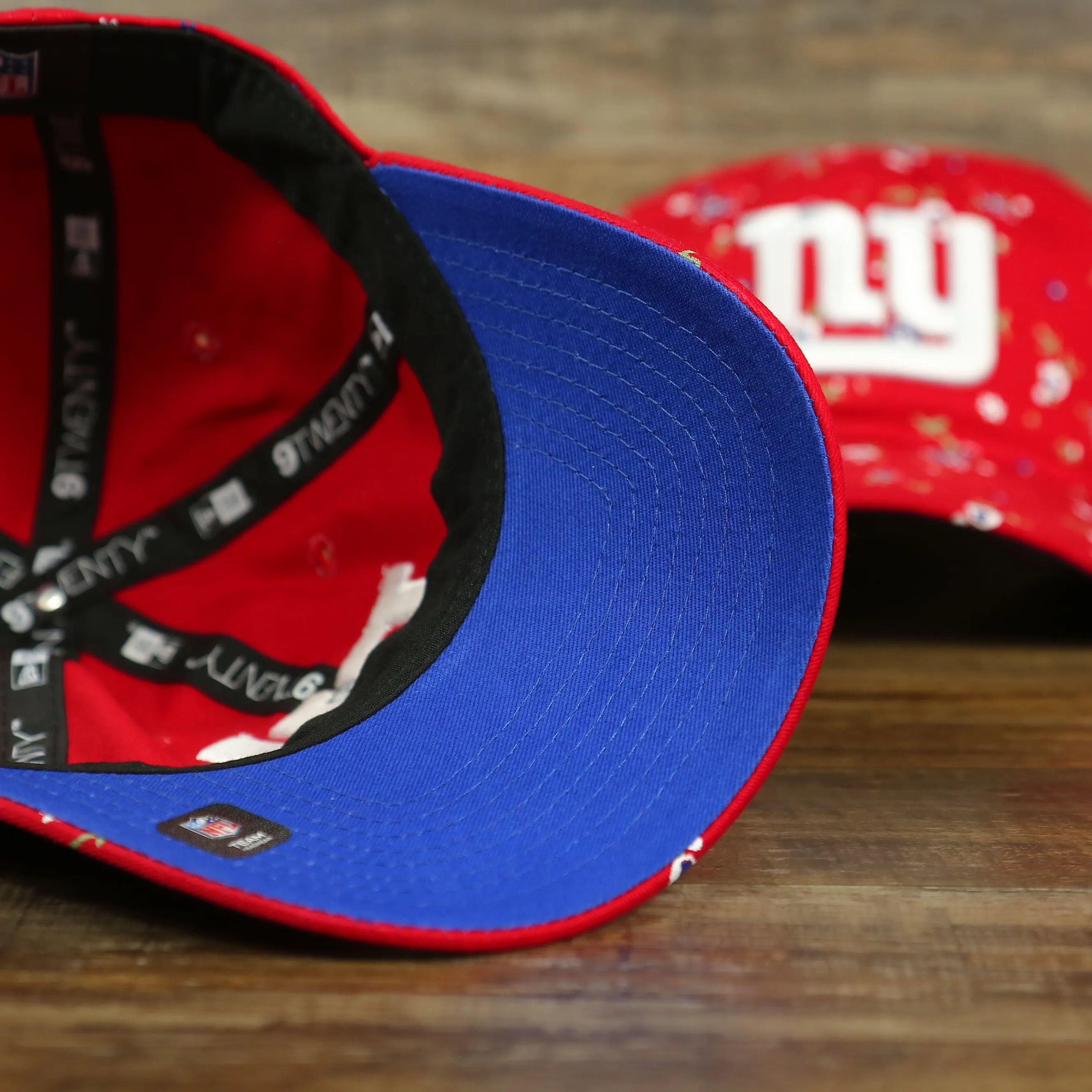 New York Giants Ladies Floral Bloom Micro Flower Pattern 9Twenty Dad Hat | Womens Floral Giants Hat