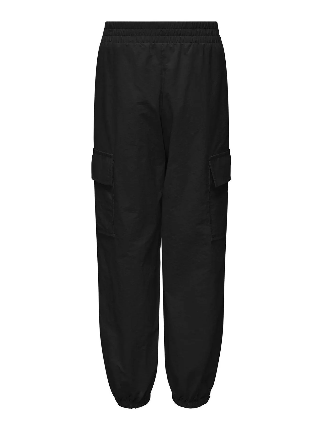 Only Kids Girls Echo Cargo Parachute Pants - Black